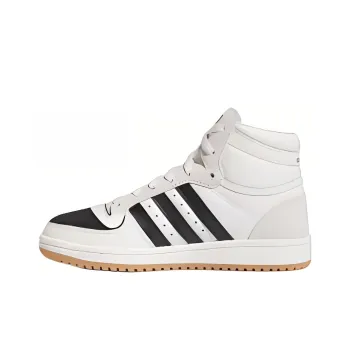 Adidas Originals Top Ten Anti Slip Wear Resistant Mid Top Kids' Skateboarding Shoes White Black Teenagers