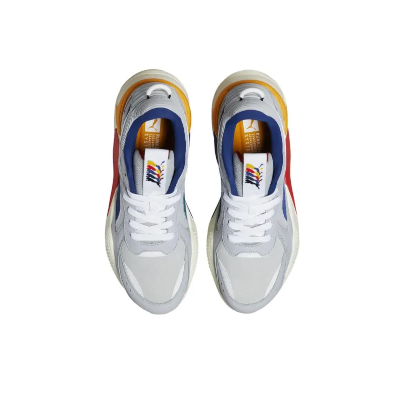 PUMA RS-X Anti-Slip Wear-Resistant Low-Top Casual Shoes Men's Gray Orange-2