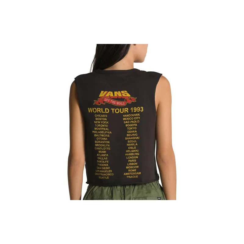 Vans VANS SUMMER TOUR MUSCLE Tank Tops Women's Black-3