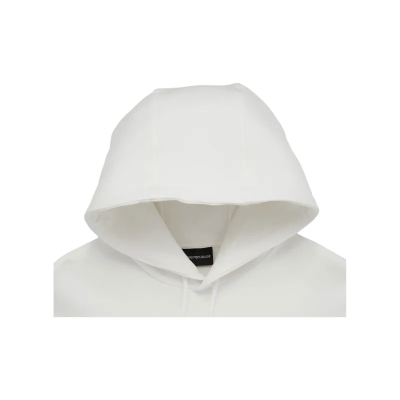 EMPORIO ARMANI Logo Embroidered Drawstring Hoodie-3