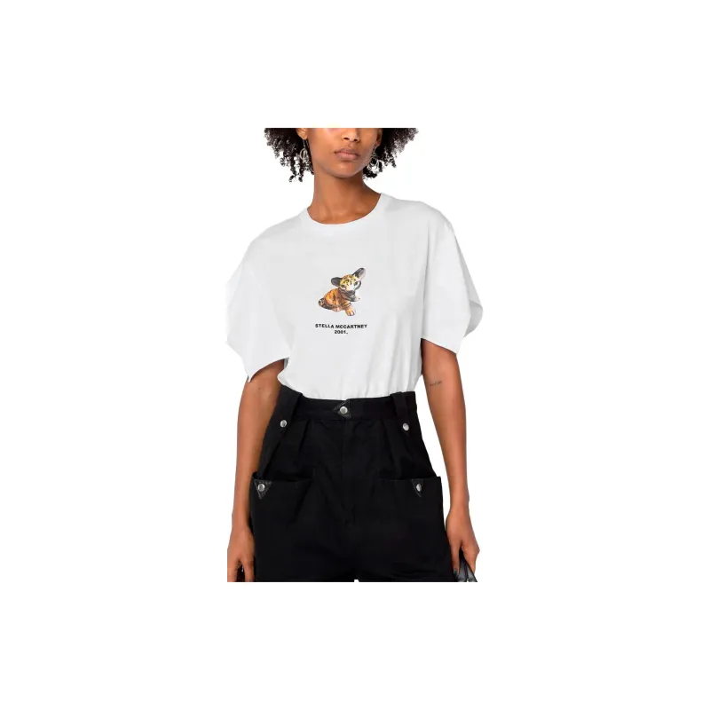 Stella McCartney Tiger Printed Crewneck T-Shirt-2