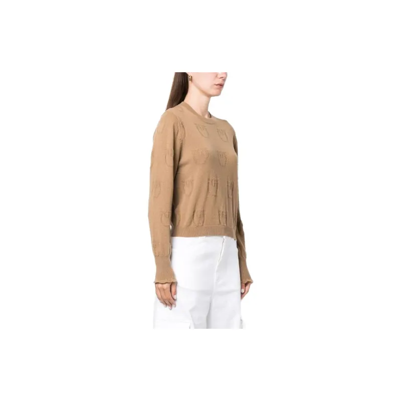 PINKO Logo debossed Cashmere Top-4