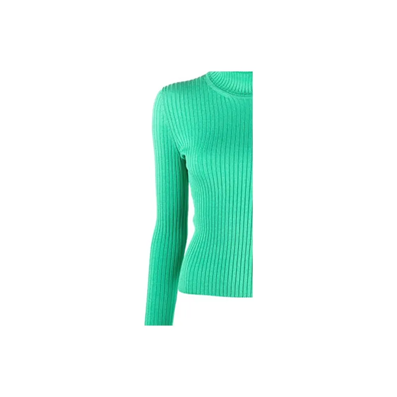 GUCCI Ribbed Turtleneck Sweater Green-5