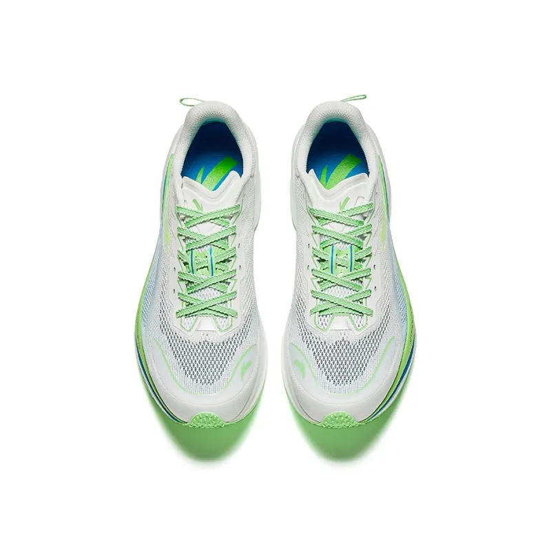 ANTA Plastic Pioneer Running Shoes Men Low Top Papyrus White/Sorrel Green/Sea Blue-2