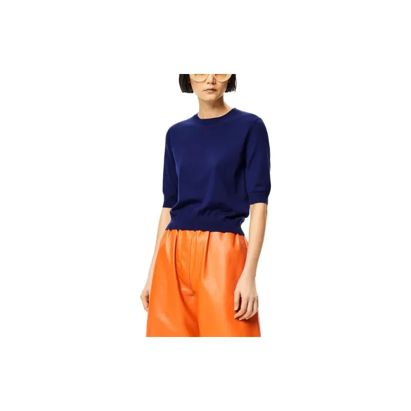 LOEWE FW22 Slim Fit Sweater Women's Marine Blue-2