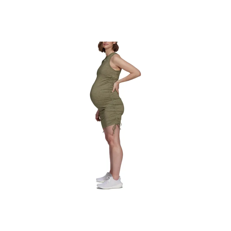 Adidas Sleeveless Dress Women's Dark Olive Green-3