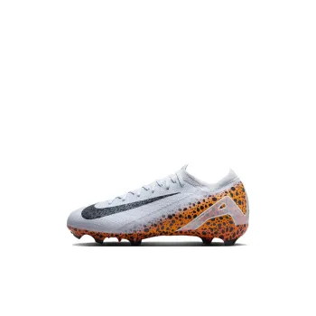 Nike Mercurial Vapor 16 Pro Anti Slip Wear Resistant Low Top Soccer Shoes White Orange Black Kids'