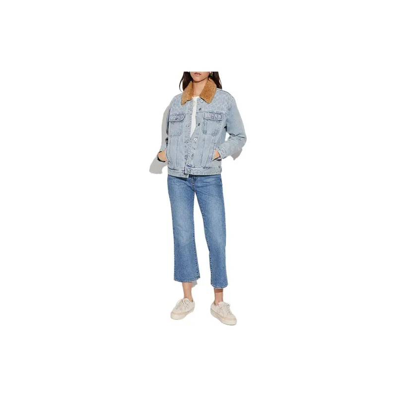 COACH FW22 Denim Jacket Women's Blue-1
