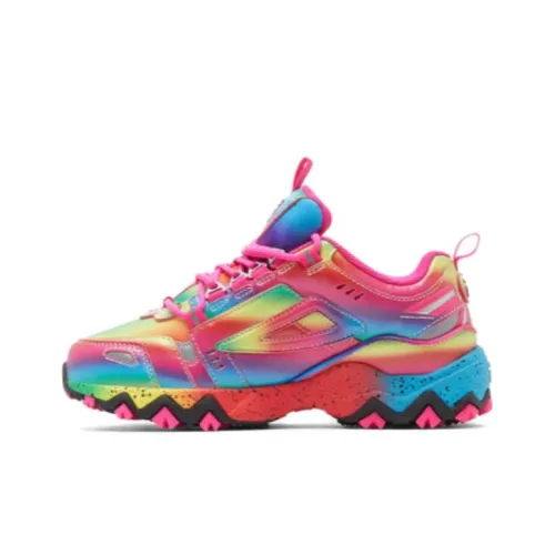 FILA KIDS Tr Cushioning Wear Resistant Kids Lifestyle Shoes Blue Pink Teenagers