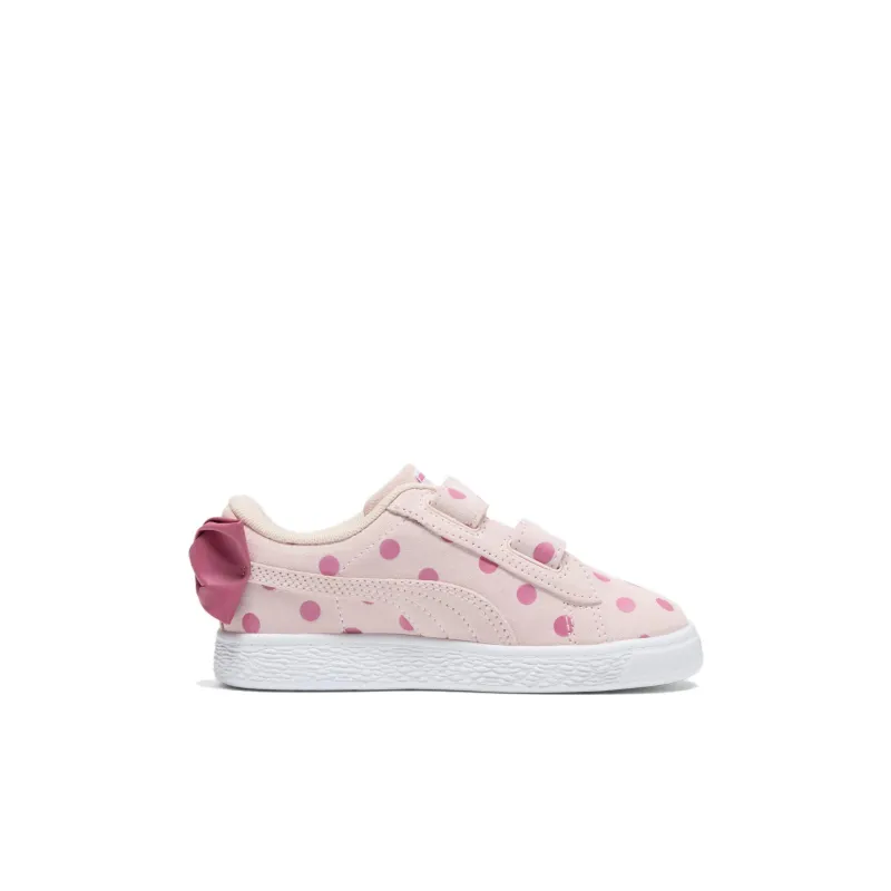 Puma Suede Light Flex Bow Graphic 5 Infant 'Island Pink Polka Dots'-1