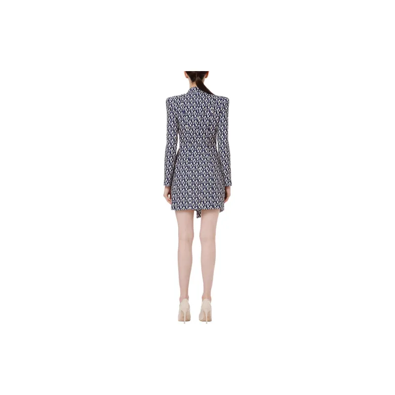 Elisabetta Franchi FW22 Irregular Dress Blue-2