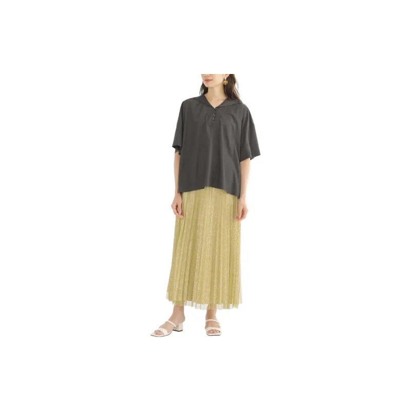Beams Casual Long Skirts Women's Yellow-2