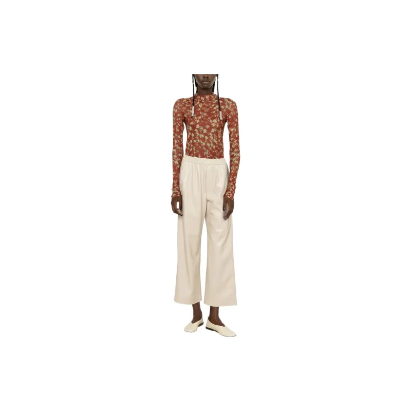 NANUSHKA Faux leather Cropped Trousers-1