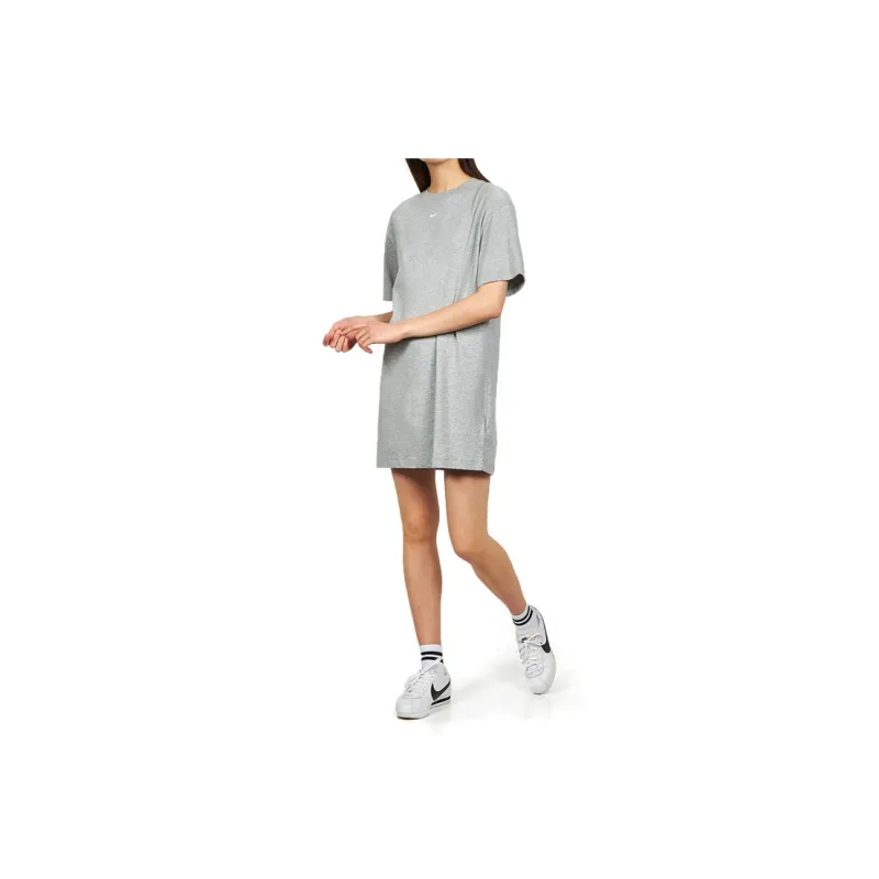 Nike Sportswear Essential Short Sleeved Dresses Women's Gray-2