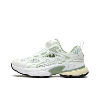 FILA KIDS Pegasus Anti Slip Wear Resistant Low Top Kids' Running Shoes White Green Teenagers
