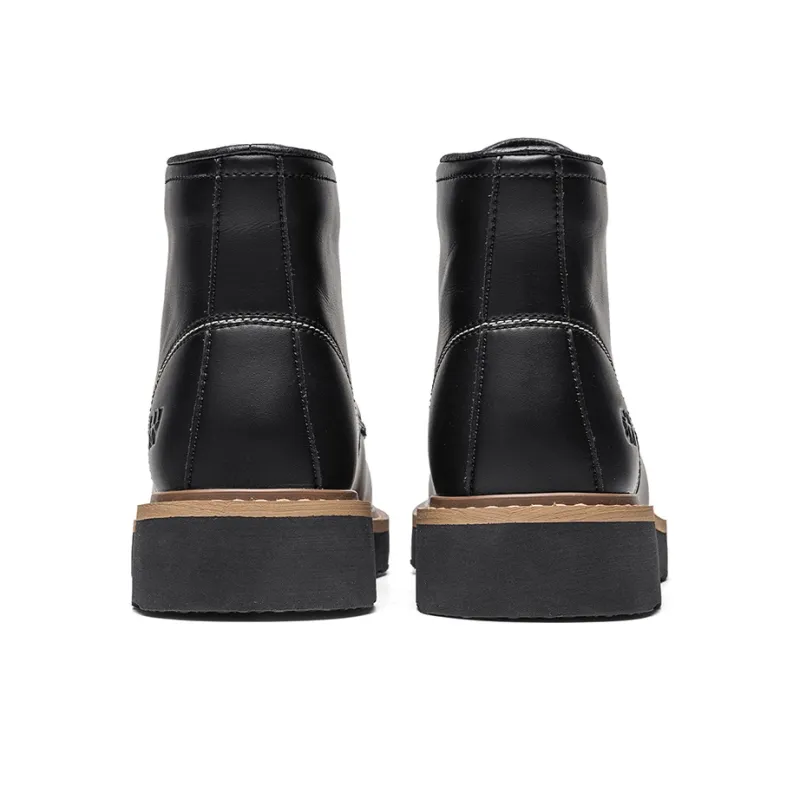 G.N.SHIJIA Men's Casual Shoes Men High Top Black/Brown-3