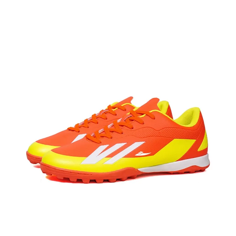 Kuding Soccer Shoes Unisex Low Top Black Royal Blue/Lake Blue/White/Orange Red-23