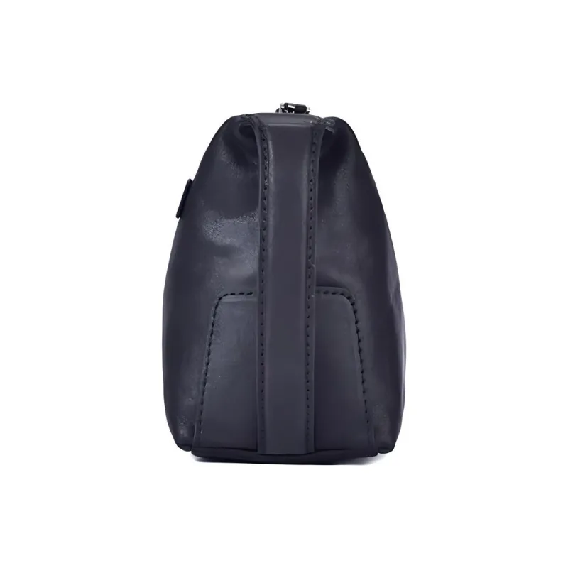 Hush Puppies Cow Leather Clutch Medium Size Men's Black-2