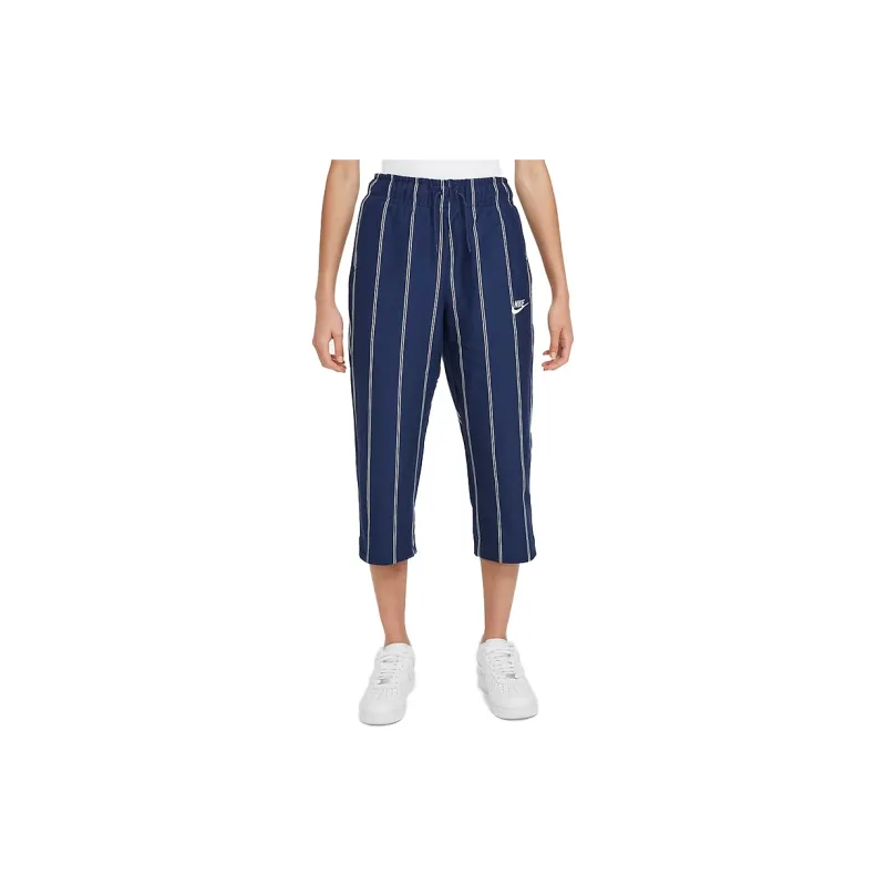 Nike Sportswear Women's Stripe Capri Sport Pants Blue-3