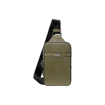MICHAEL KORS Leather Shoulder Bag Crossbody Bag Men's Olive Green
