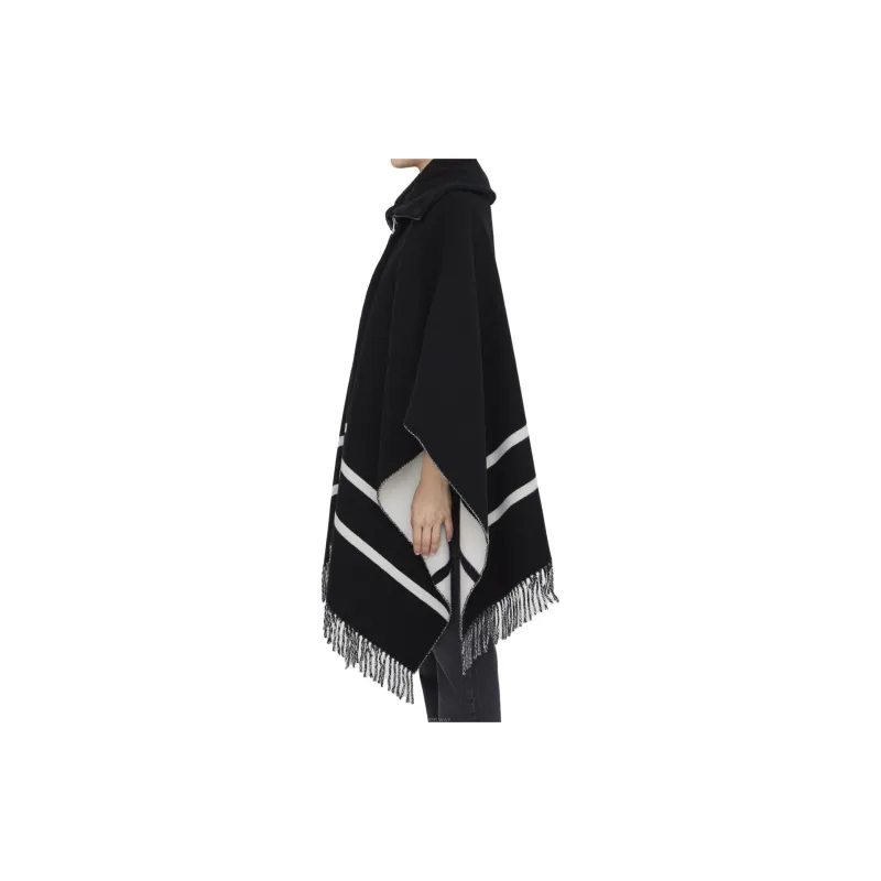 Moncler Fringed Hem Oversized Cape-4