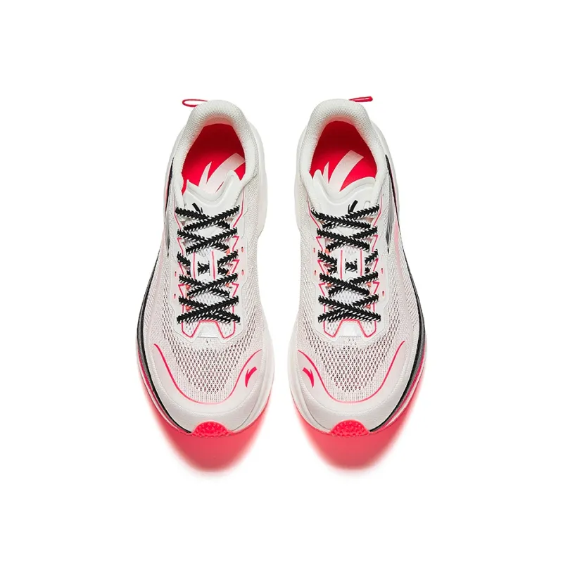 ANTA Plastic Pioneer Running Shoes Men Low Top Papyrus White/Fluorescent Red/Basic Black-2