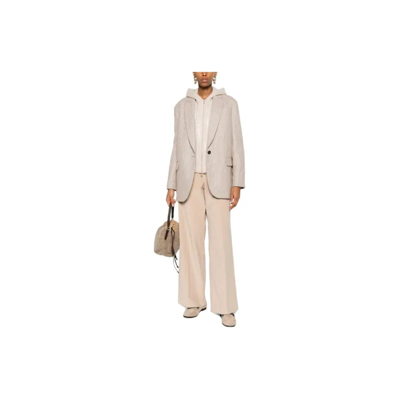 Brunello Cucinelli Herringbone pattern Single breasted Blazer-5
