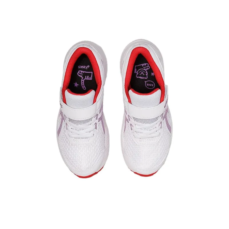 Asics Gel-Contend 8 Anti-Slip Wear-Resistant Low-Top Kids' Running Shoes White Purple Red Kids'-2