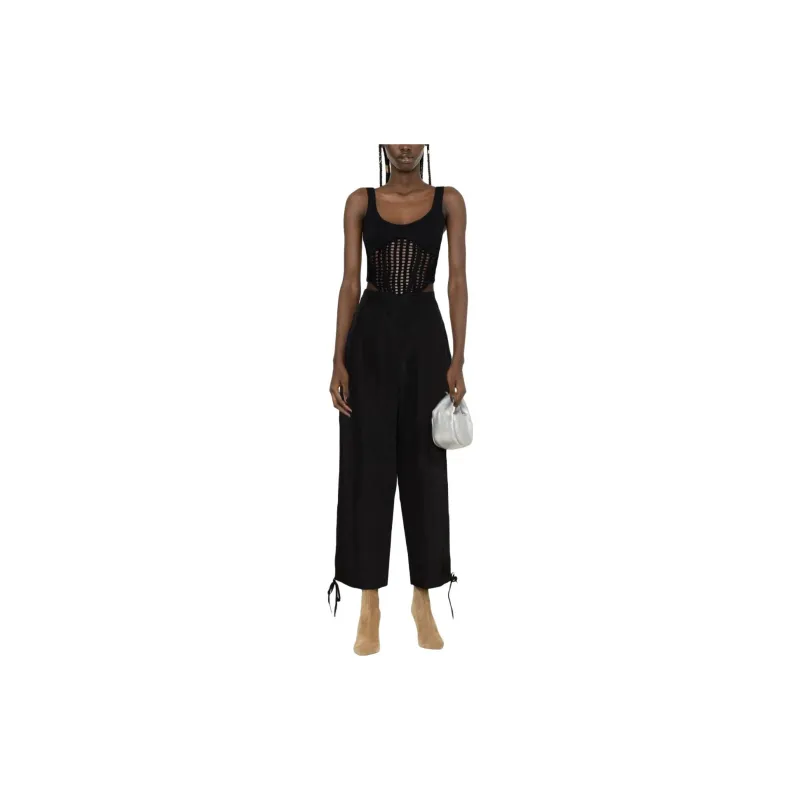 MSGM Elasticated Ankles Wide Leg Trousers-1