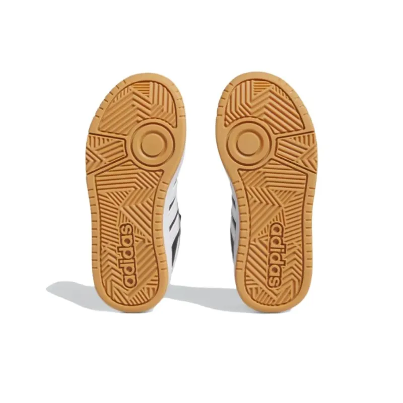 Adidas Neo Hoops 3.0 Anti Slip Wear Resistant Low Top Kids' Skateboarding Shoes Black White Kids'-5