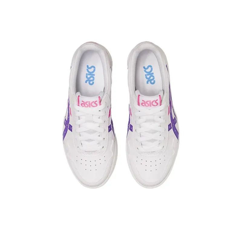 Asics JAPAN S Anti Slip And Wear Resistant Lightweight Low Top Kids' Skateboarding Shoes White Purple Teenagers-4