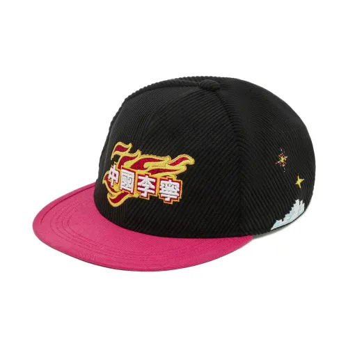 LiNing Cotton Baseball Caps Unisex Standard Black/Raspberry Red