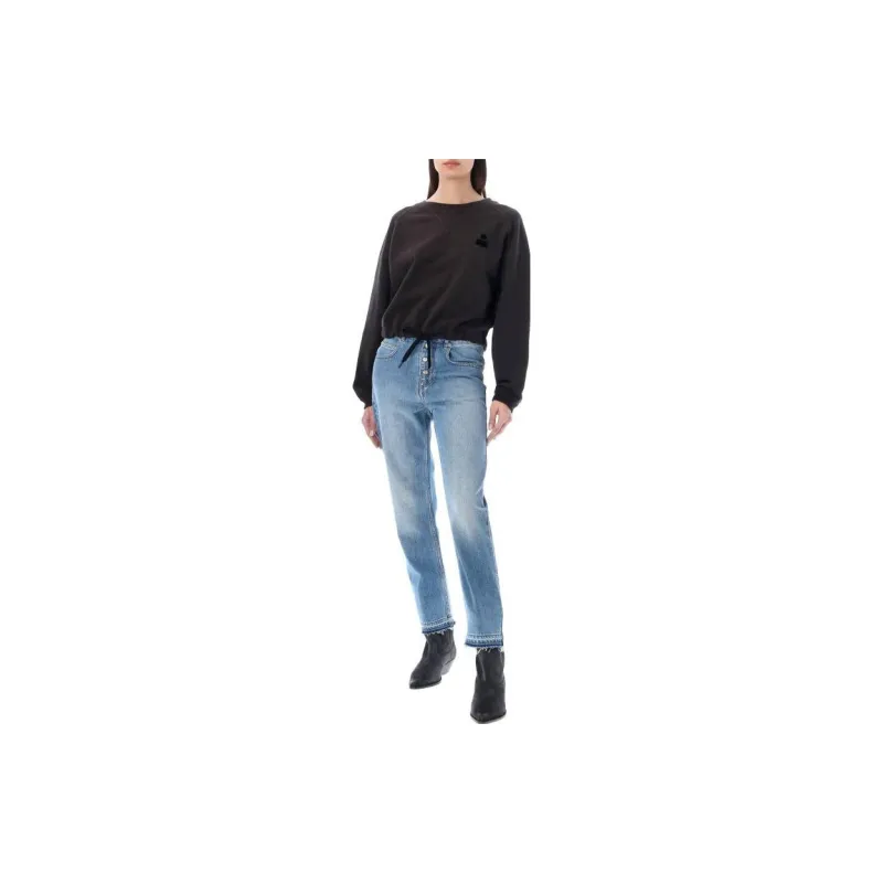 ISABEL MARANT ETOILE Margo Drawstring Cropped Sweatshirt-3