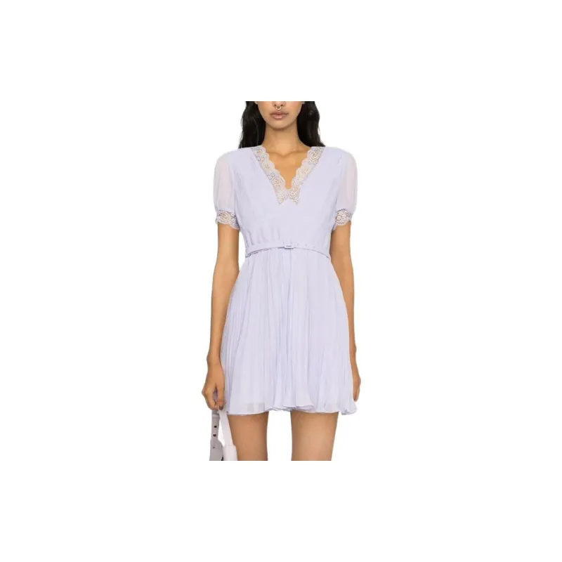 Self portrait Lace trim Minidress-3