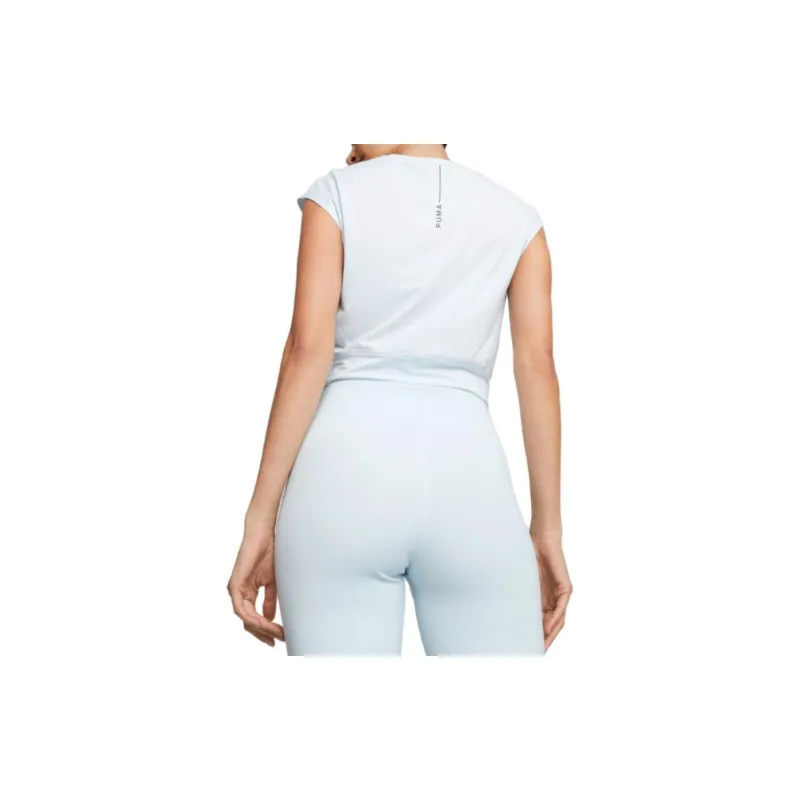 PUMA T Shirts Women's Aqua Blue-2