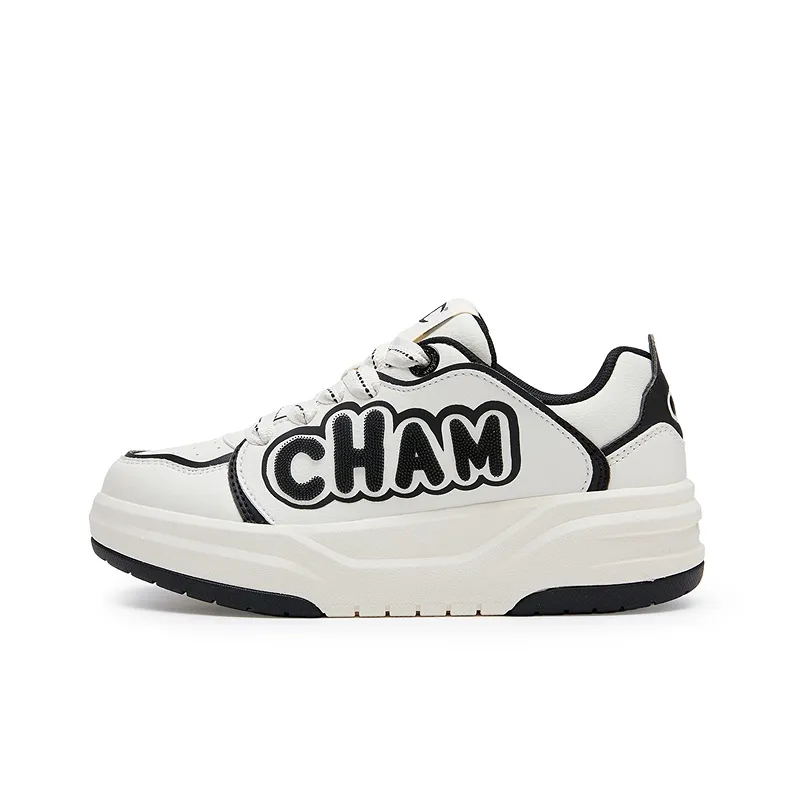 Champion School Team Shoes 2.0 Low Top Skateboard Shoes Men's Milk White Black-0