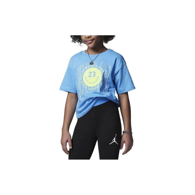 Jordan T Shirts Women's Dark Sky Blue-2