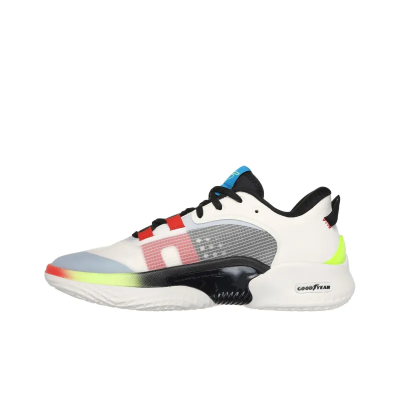 Skechers SKX Resagrip Cushioned Slip Resistant Low Top Basketball Shoes Men's White Black-0