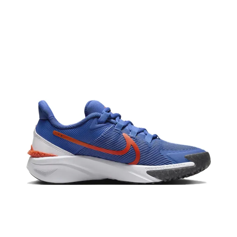 Nike Star Runner 4 Anti Slip Wear Resistant Low Top Kids' Running Shoes Blue White Unisex-1