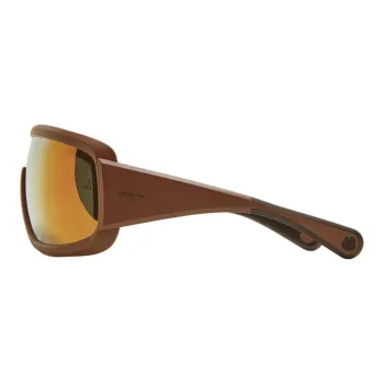 Moncler Injection Molded Plastic Rectangular Sunglasses Unisex Brown