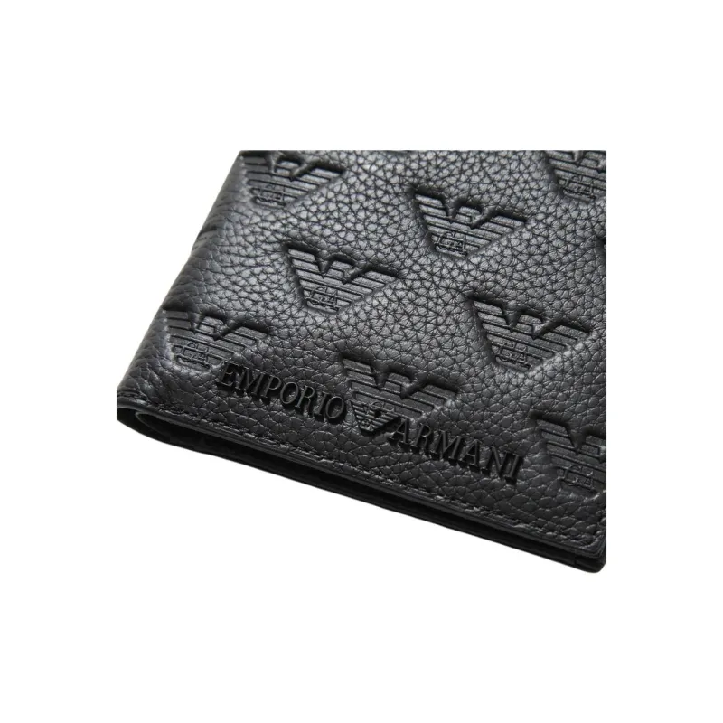 EMPORIO ARMANI Leather Wallet Men's Black-4