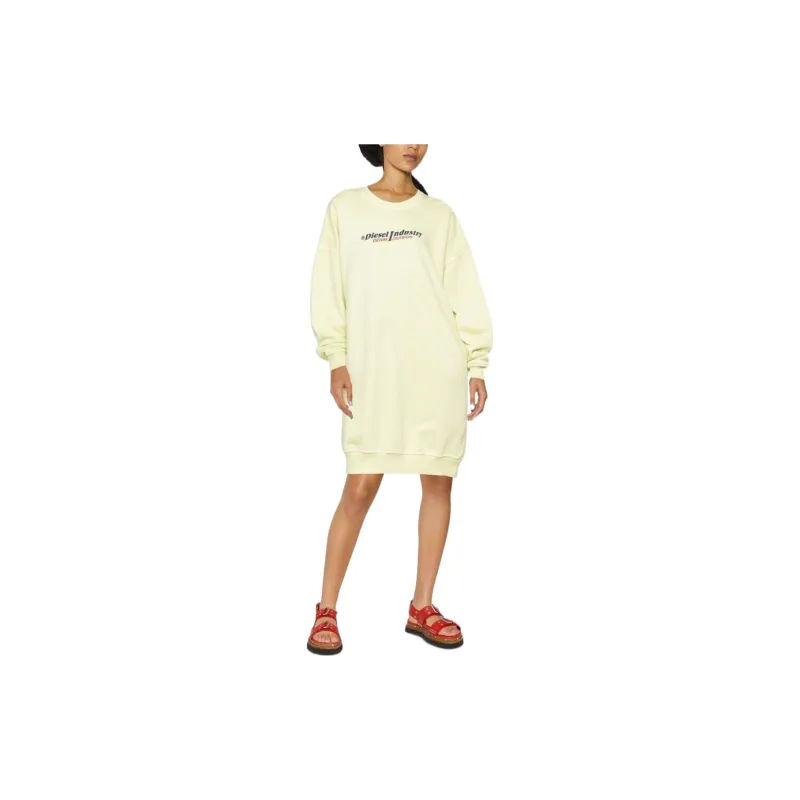 DIESEL Long-Sleeved Dresses Women's Yellow-1