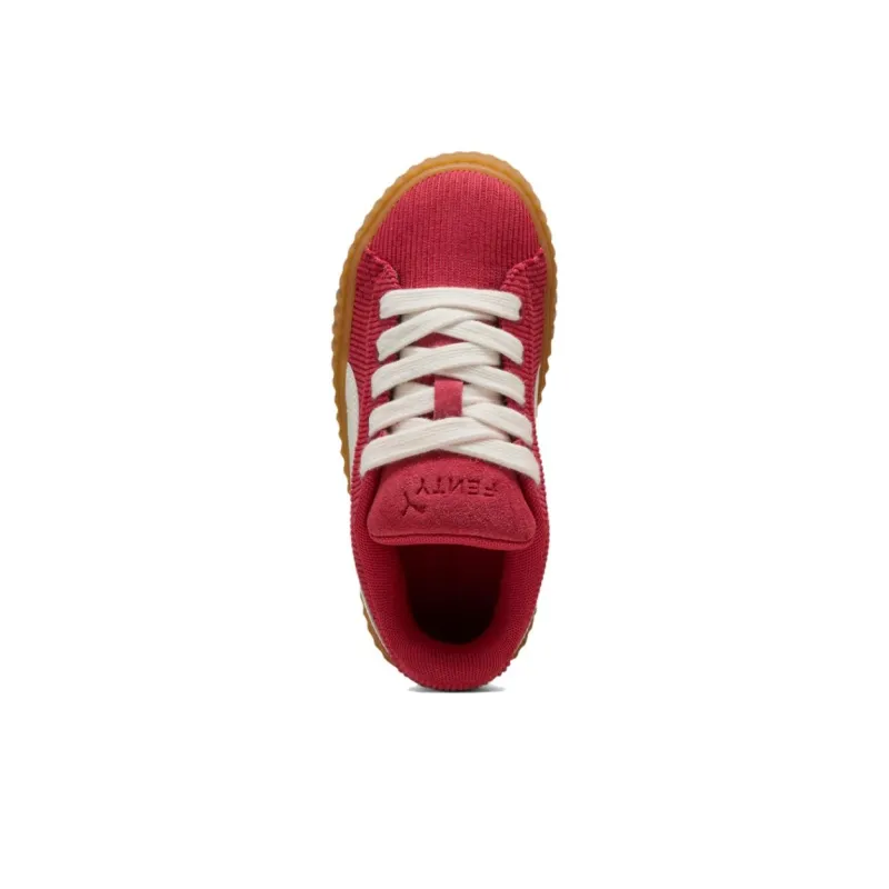 FENTY BEAUTY x PUMA Creeper Phatty Anti Slip Wear Resistant Low Top Kids' Skateboarding Shoes Red White Brown Kids'-3