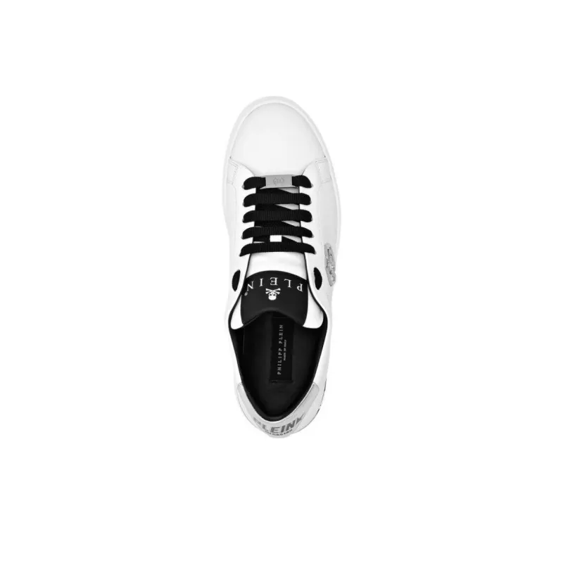 PHILIPP PLEIN Hexagon Low Top Skateboard Shoes Unisex White-3