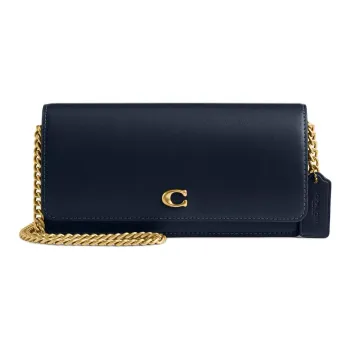 COACH Calfskin Wallet, Shoulder Bag, Crossbody Bag Mini Women's Dark Marine Blue