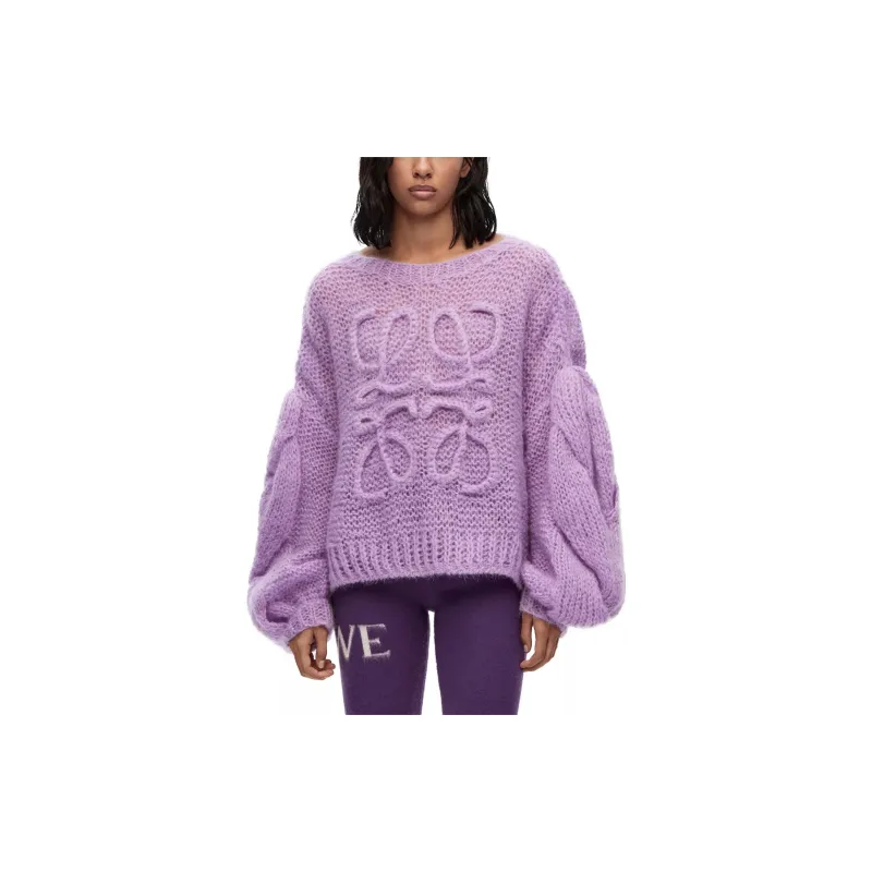 LOEWE Anagram Sweater 'Parma Violet'-2