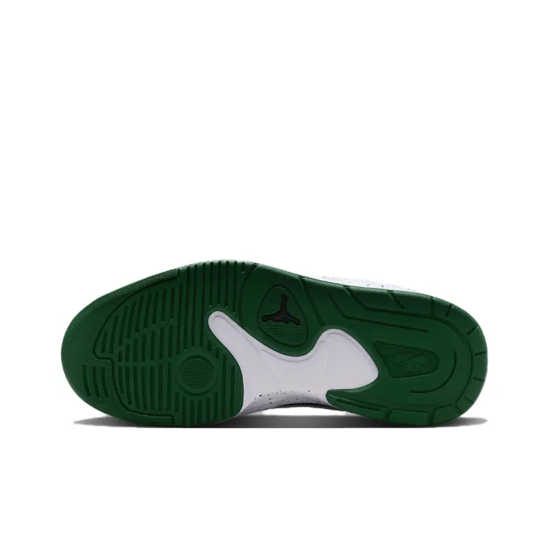 Jordan Stadium 90 Slip Resistant Low Top Kids Lifestyle Shoes Black Green Teenagers-5