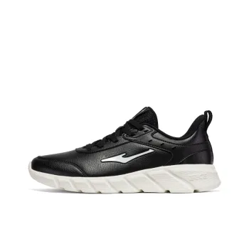 Erke Wear-Resistant Waterproof And Breathable Low-Top Casual Running Shoes Men's Black White