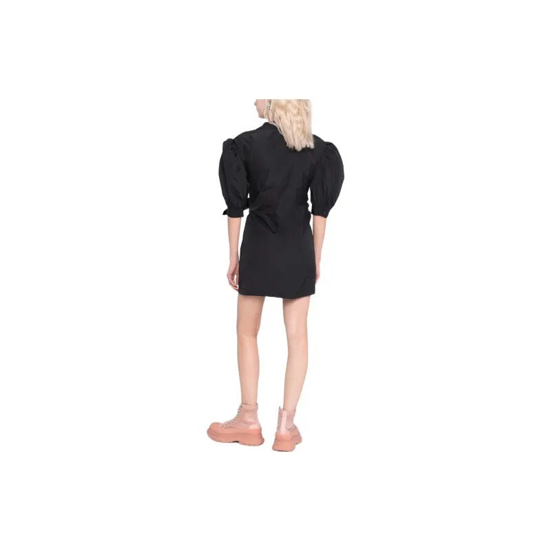 RED VALENTINO REDValentino V Neck Wrap Mini Shirt Dress-2