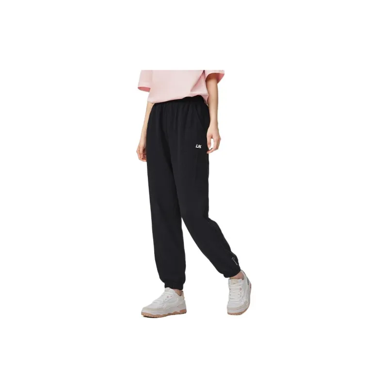 LINING Sports Fashion Collection Knitted Sweatpants Women's Black-2